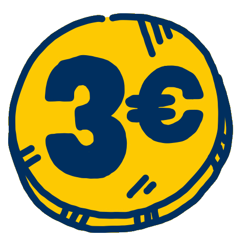 3€